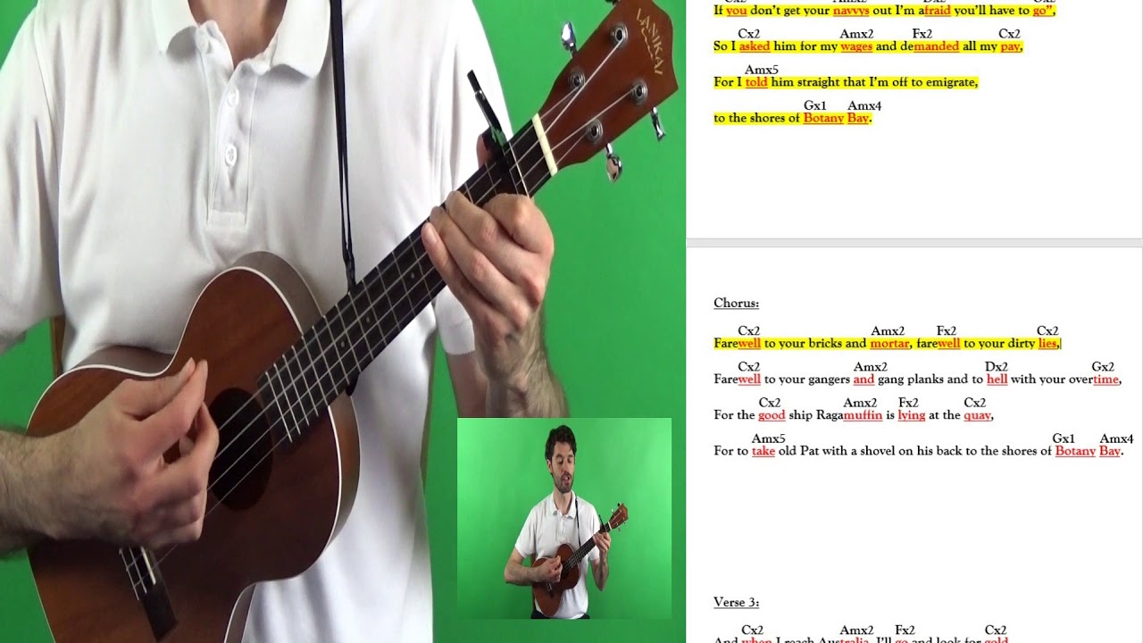 Trad Success - Ukulele - Video 37 - Shores of Botany Bay.