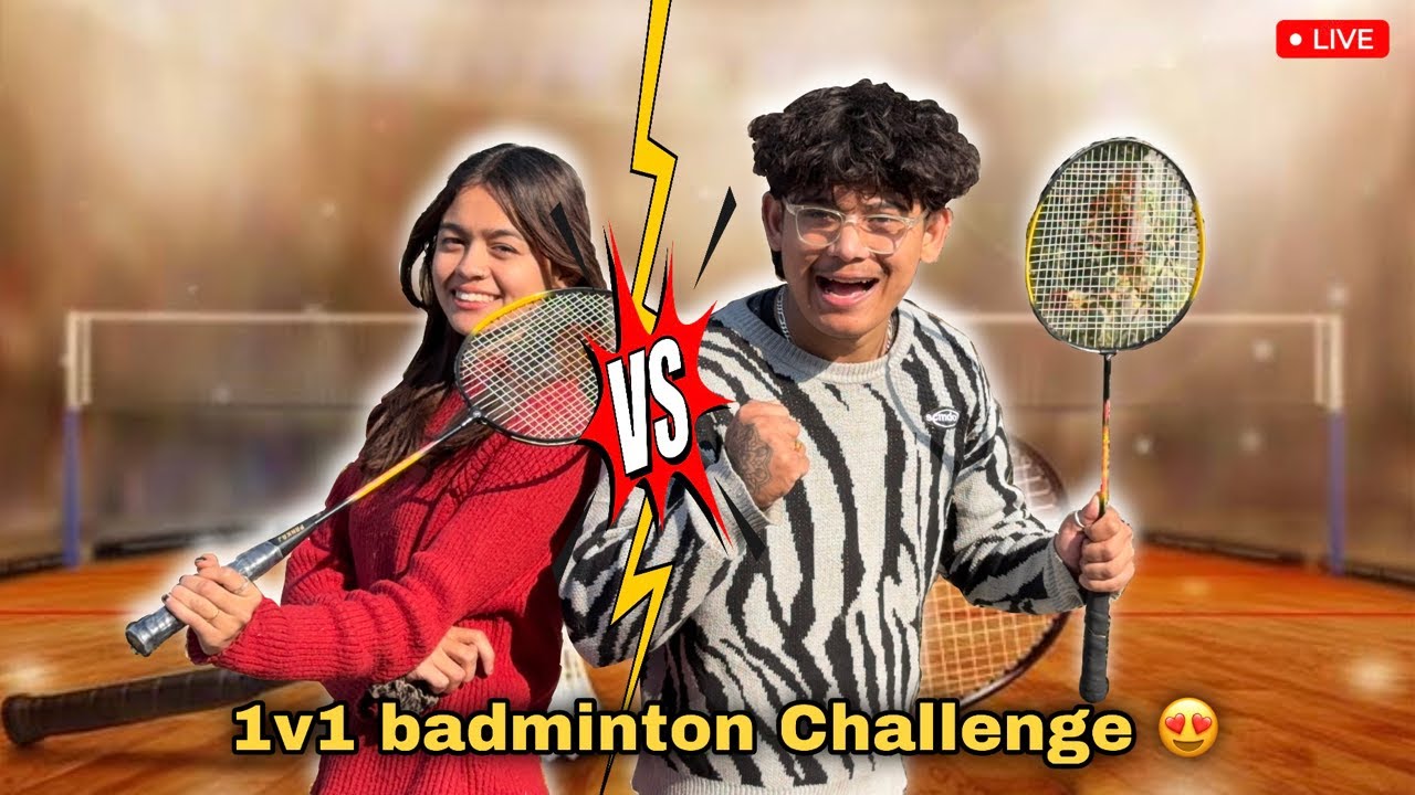 Vinay rajput Vlogs is live 1V1 badminton challenge 😍