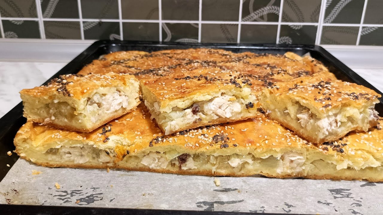 Ta'mi juda ham ajoyib chiqadigon tovuq filesidan Pirog tayyorlash.😋😋😋