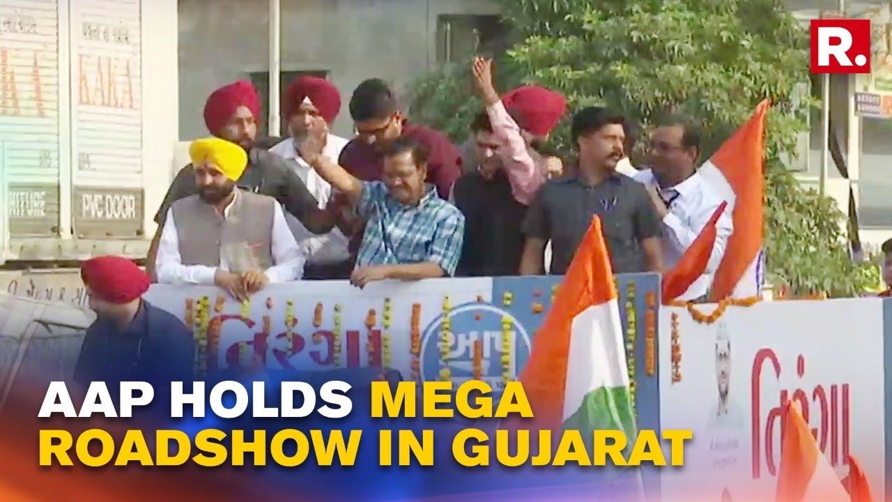 Arvind Kejriwal, Bhagwant Mann Lead AAP's Gujarat Campaign Ahead Of Assembly Polls This Year
