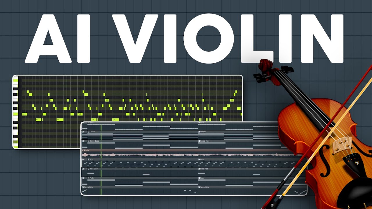 How To Make SYNTHWAVE WITH AI VIOLINS!! - FL Studio Tutorial (+FREE FLP)