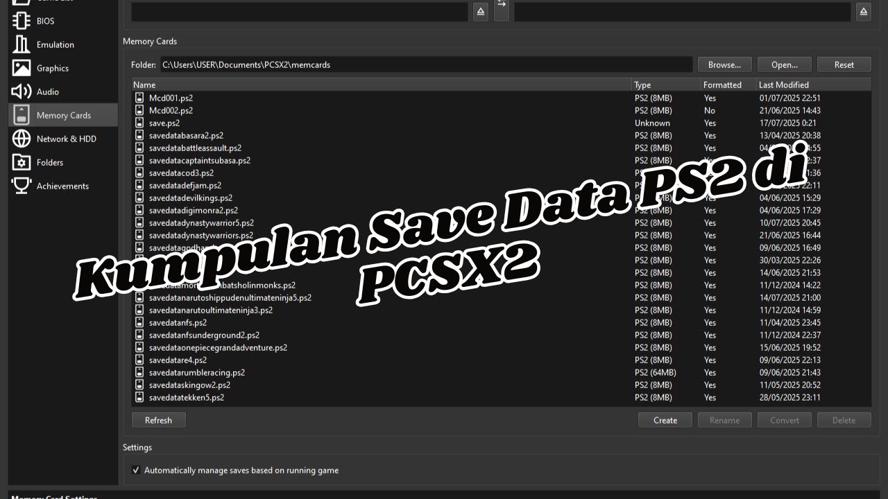 Kumpulan Save Data Game PS2 di PCSX2! Tinggal Load, Langsung Gas!