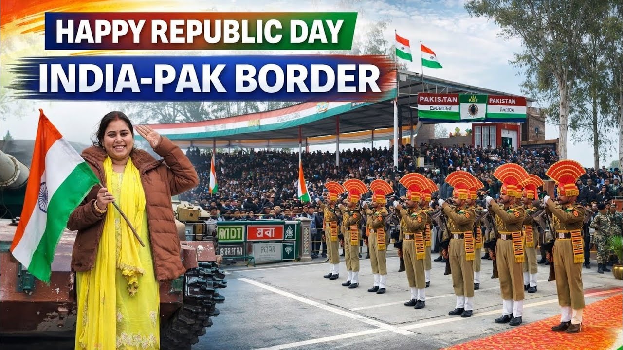 Republic Day 🇮🇳 | India–Pak Border par ye dekh kar dil bhar aaya| mini moments with chetna 🙂|