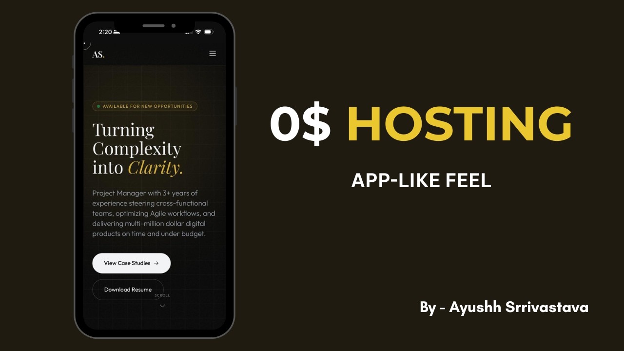 My Simple & Fast Portfolio Walkthrough ⚡ (Free Hosting)