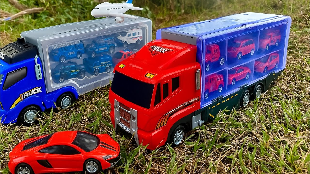 Menemukan Dan Merakit Mobil Mainan, Mobil Polisi, Truk Oleng, Mobil Ambulan, Truk Pasir, Truk Molen,