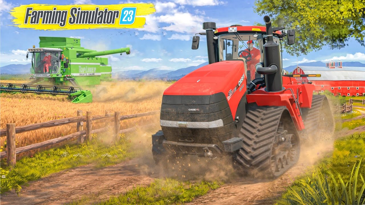 Фермерский трактор Case IH с функциями культивации и уборки кукурузы в FS23 | Farming Simulator 23