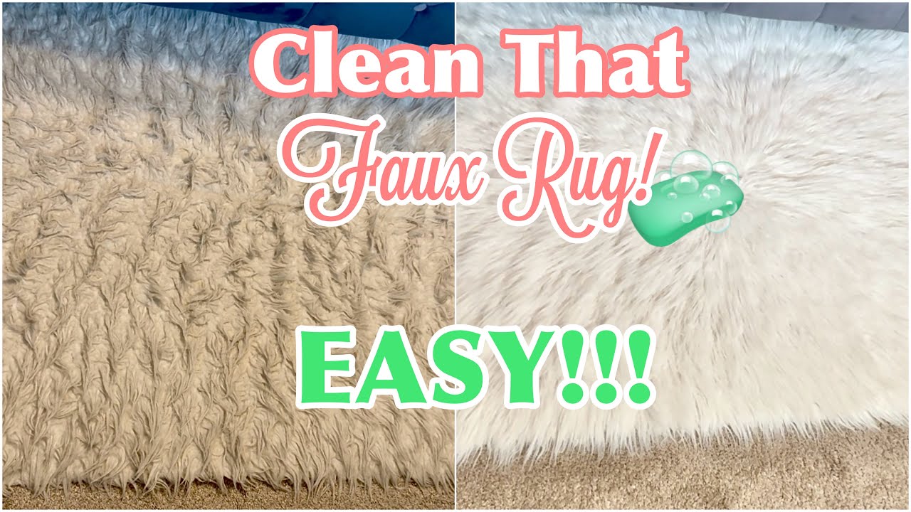 HOW TO CLEAN YOUR WHITE FAUX FUR RUG AT HOME! Easy DIY Restore Faux Fur