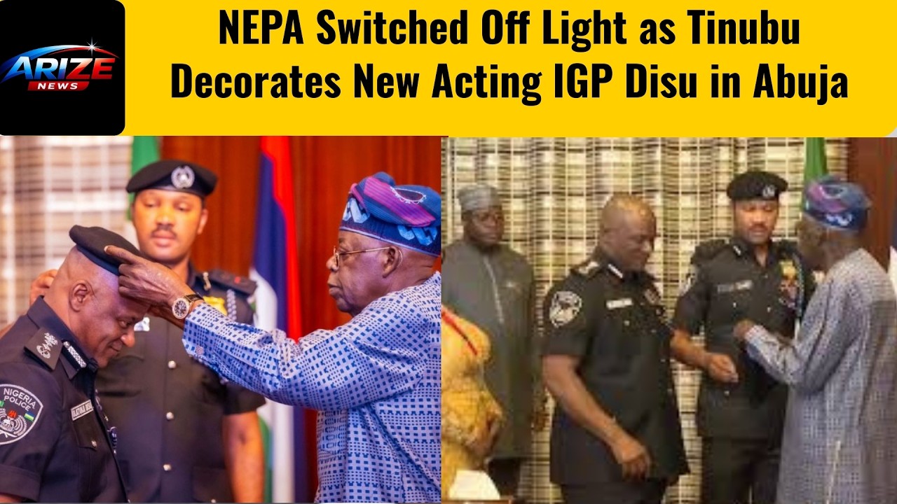 NEPA Switched Off Light as Tinubu Decorates New Acting IGP Disu in Abuja