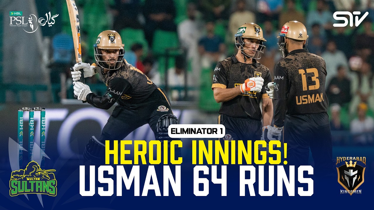 Usman Khan Heroic 64-Run Knock | Sultans vs Kingsmen | Eliminator 1 | Match 42 | HBL PSL 11 | MZB1J