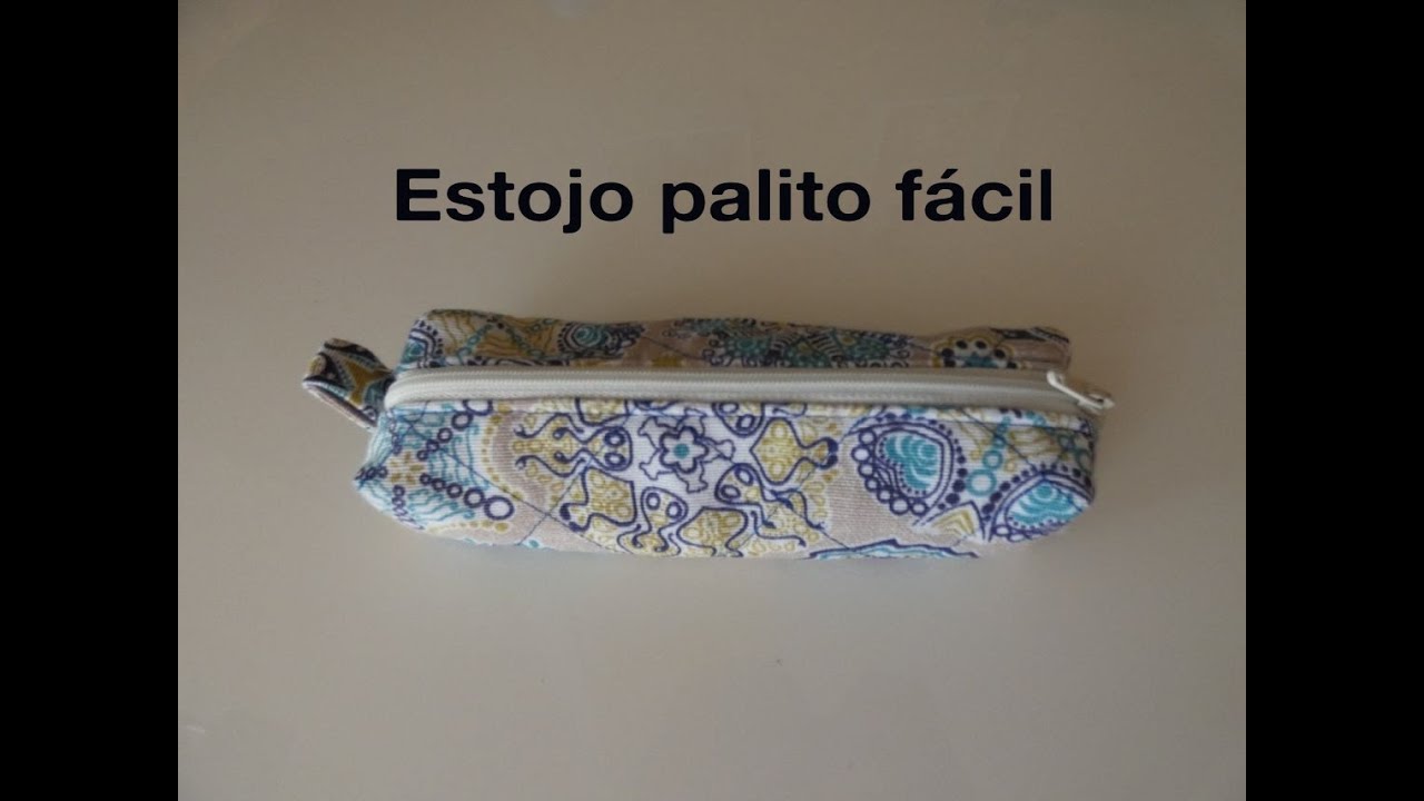 Diy estojo palito de tecido fácil passo a passo