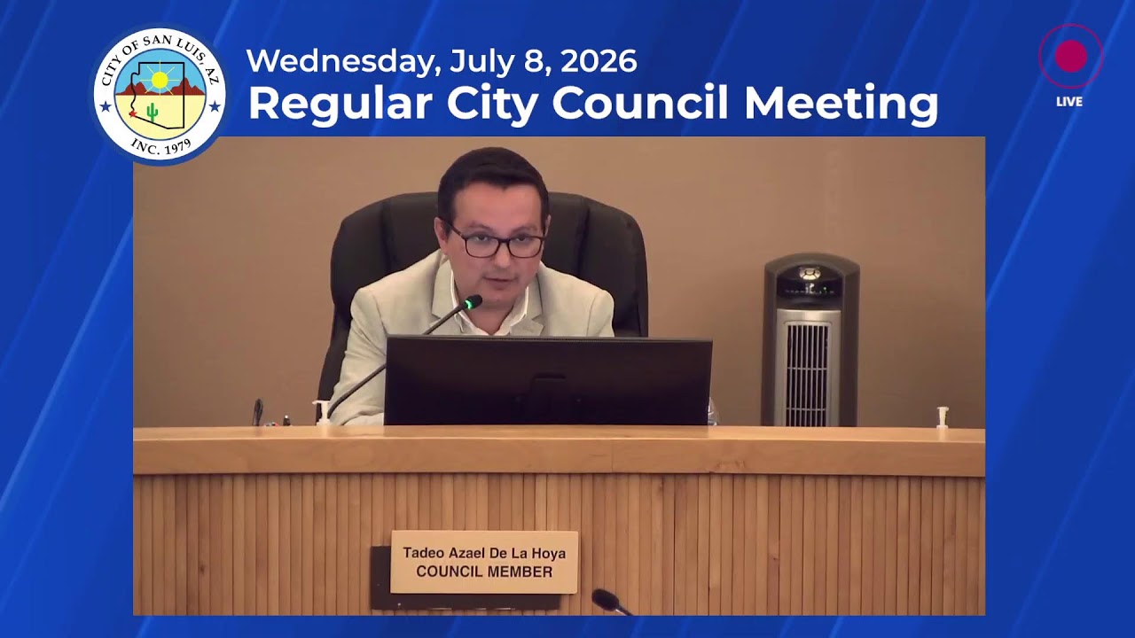Wednesday, July 8, 2026 -Regular City Council Meeting
