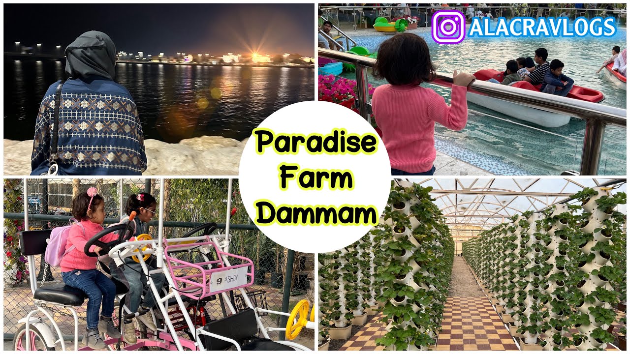 MINI ZOO | Paradise farm in DAMMAM | organic fruits and vegetables in Saudi Arabia #alacravlogs