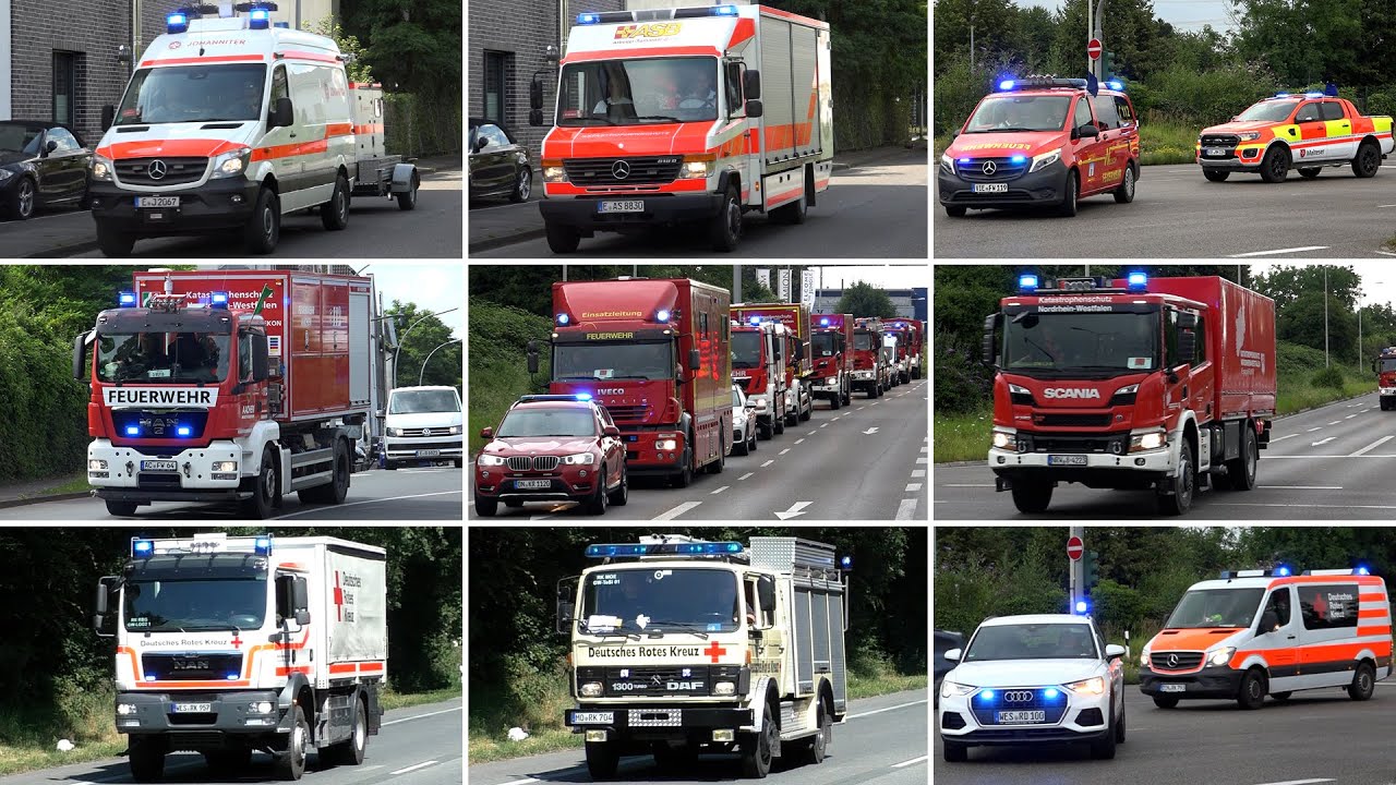 [ELW3 Kreis Düren | EM2024 Köln] Großeinsatz für Feuerwehr & Hilfsorganisationen | Einsatzfahrten