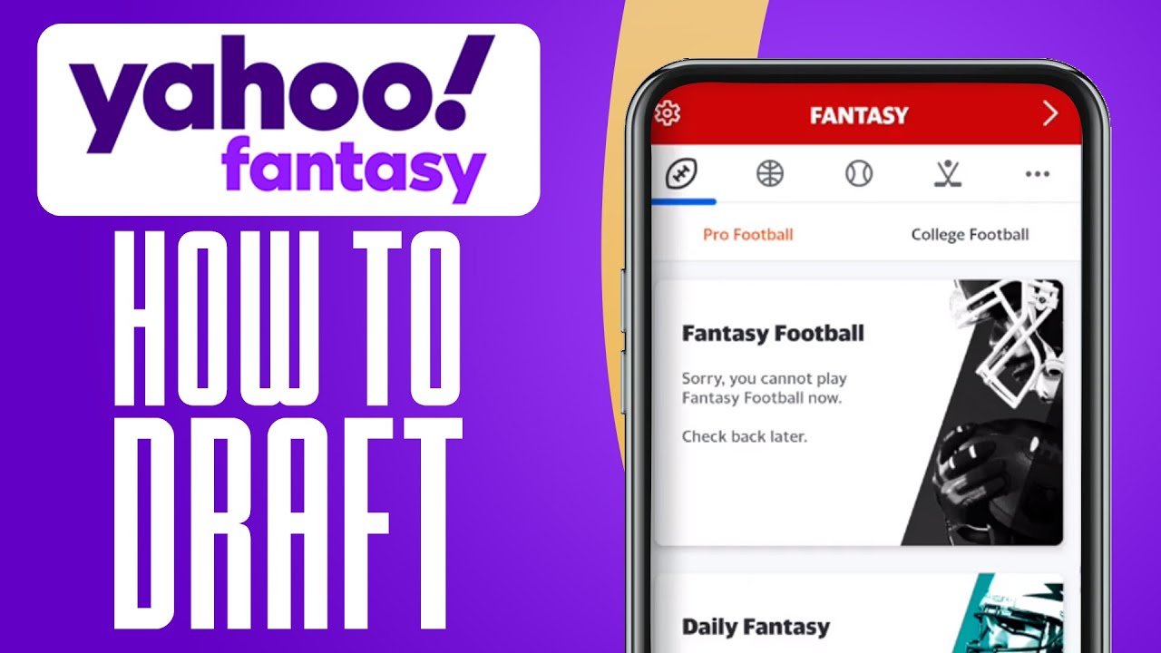 How To Draft On Yahoo Fantasy Football App (2025) Simple Tutorial