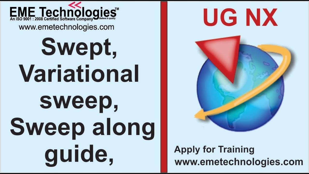 Swept, Variational sweep, Sweep along guide, Tube in UG NX