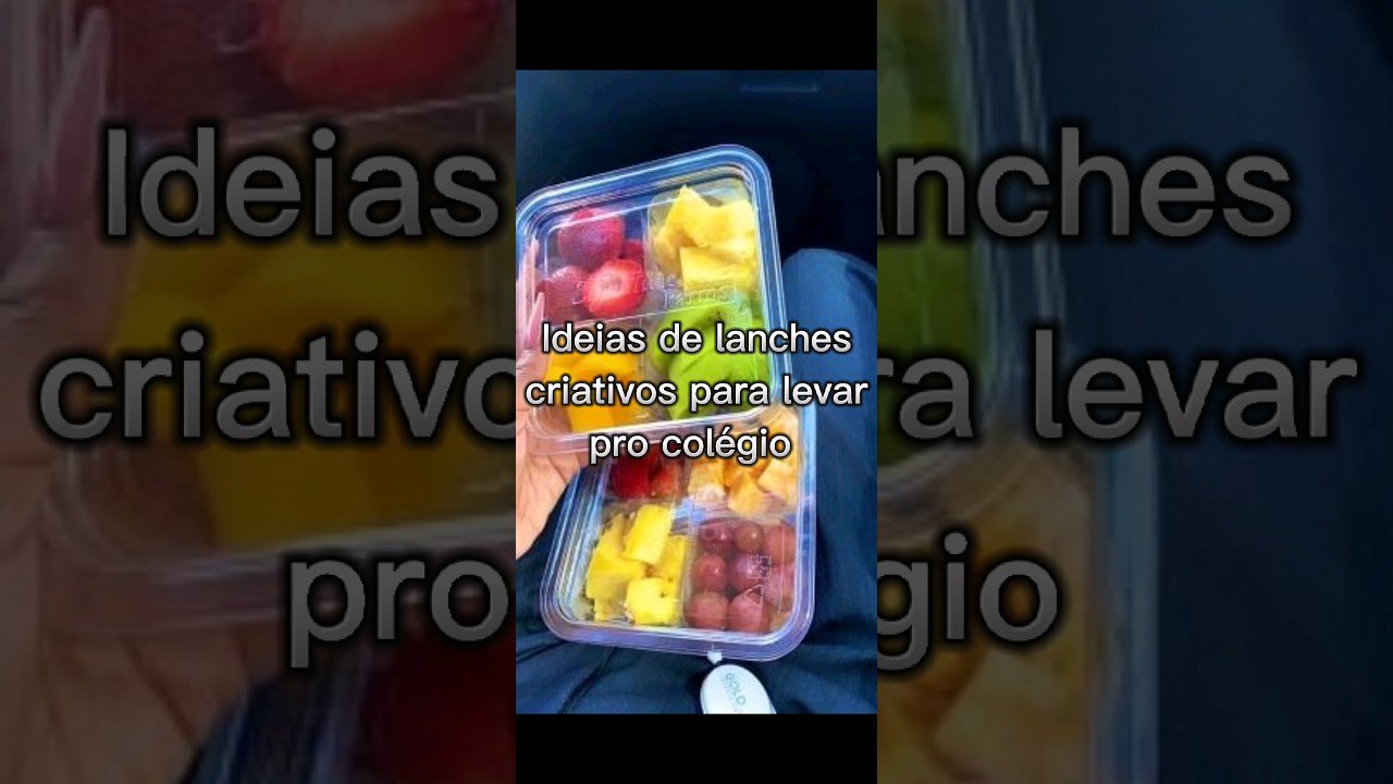✨️Ideias de lanches criativos para levar pro colégio✨️