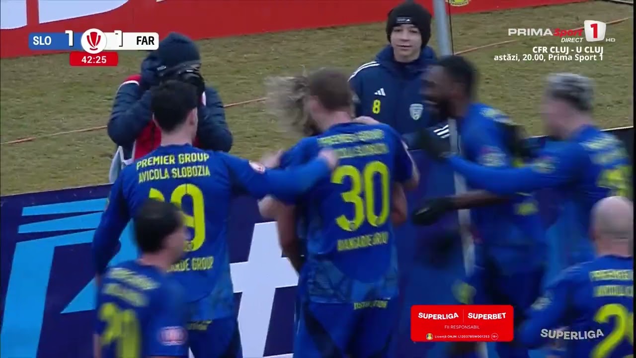 Slobozia - Farul, 2 goluri până la pauză. Alibec, de neoprit după plecarea de la FCSB