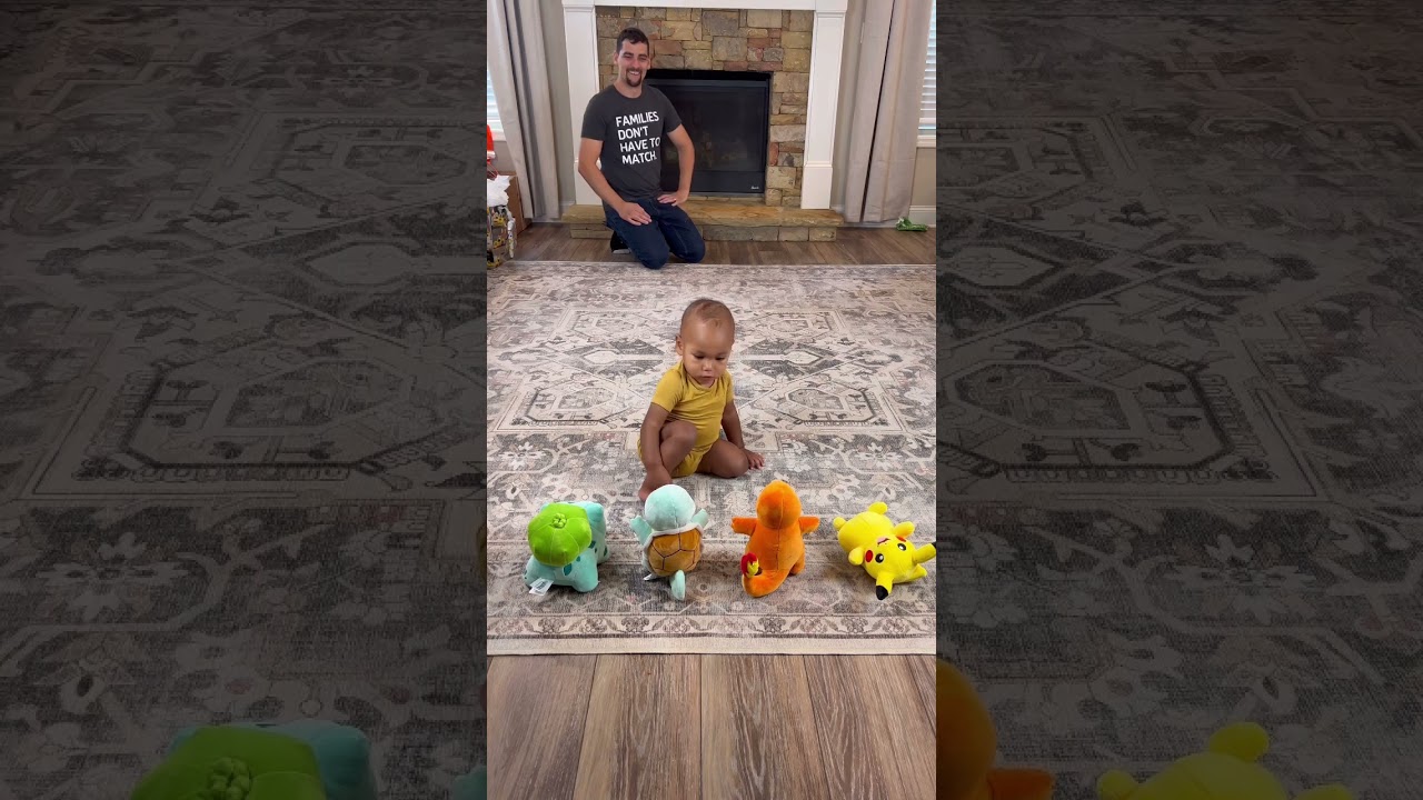 Who Will My One Year Old Choose For His Starter Pok&eacute;mon? #shorts #pokemon #birthday