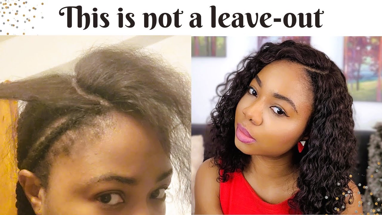 GAME CHANGER!!! Faux leave out| NO Closure, NO Glue, NO Leave out - Ft Yummy Curly Wave. Full sew in