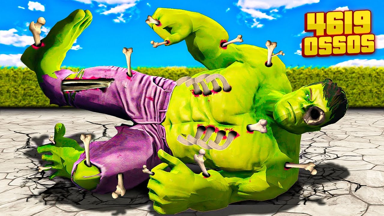 QUEBRANDO OSSOS DO HULK NO GTA 5!! (Incrivel)