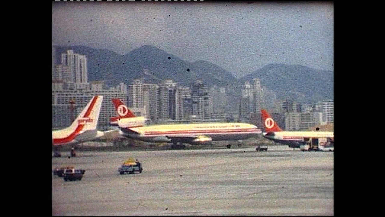 Arriving at HONG KONG Kai Tak airport in 1977