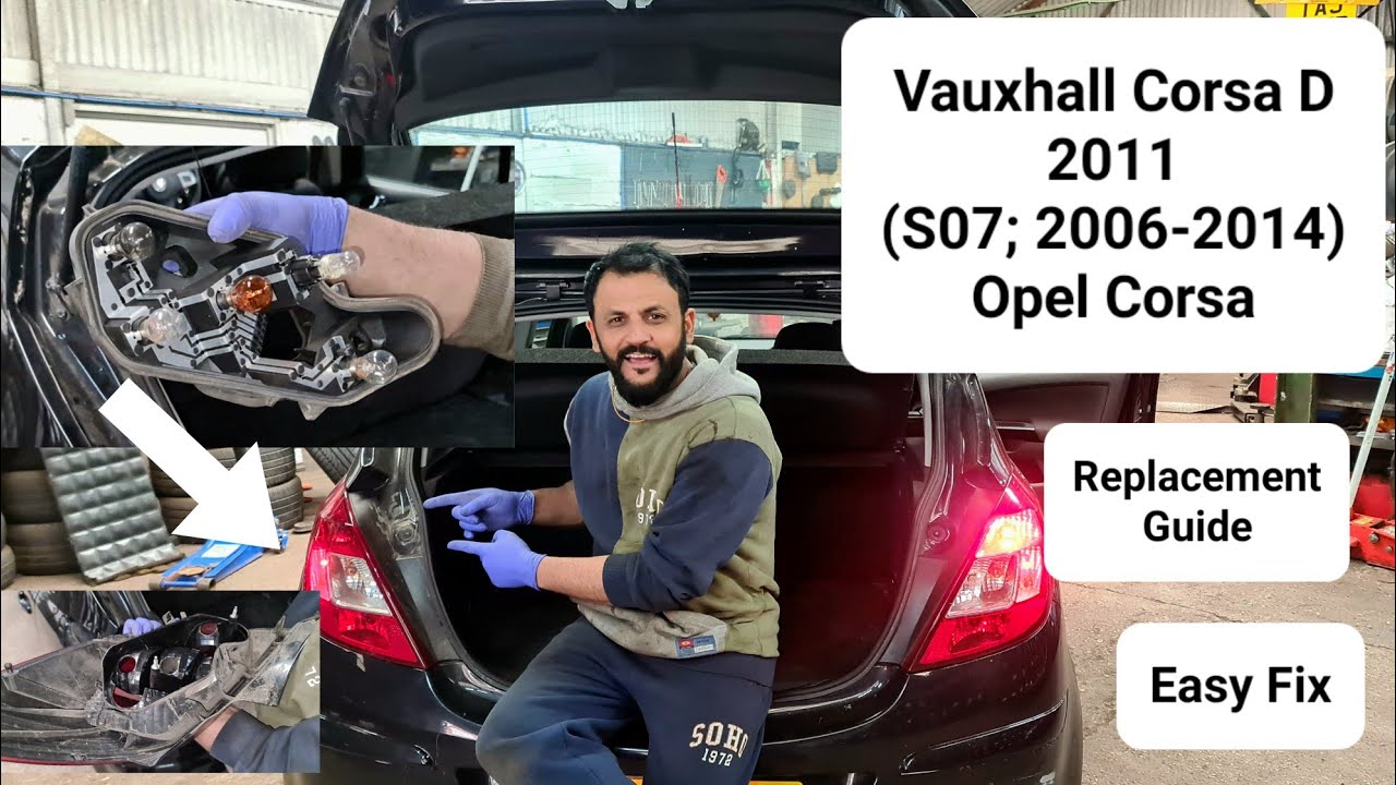 как заменить стоп-сигнал | задний габаритный фонарь на Vauxhall Corsa D #заднийсвет #opelclub