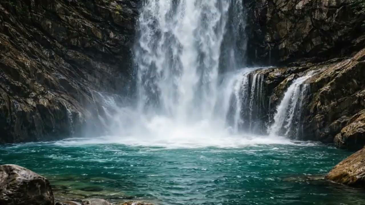 Powerful Waterfall ASMR 🌊 Relaxing Nature Sounds for Deep Sleep & Meditation