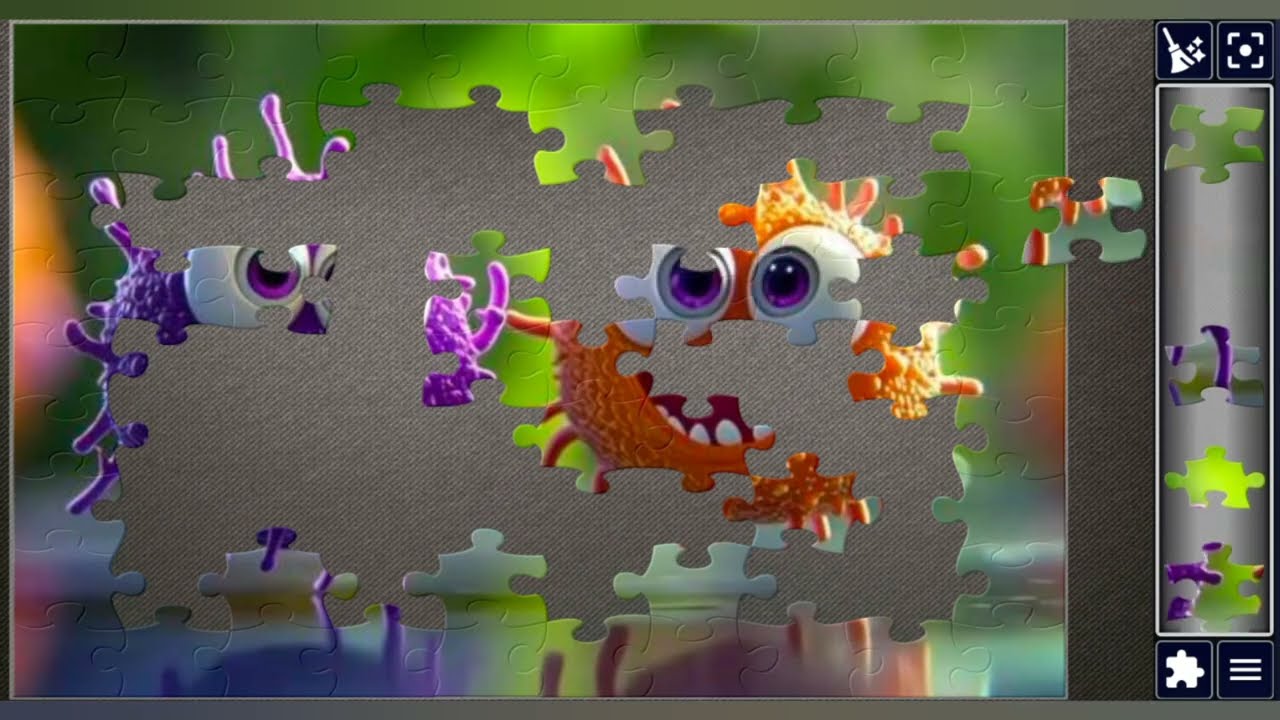 Colorful Crazy Cartoon Virus 🦠🤪🧩 funny jigsaw puzzle 🧩//@jigsawpuzzle45 
