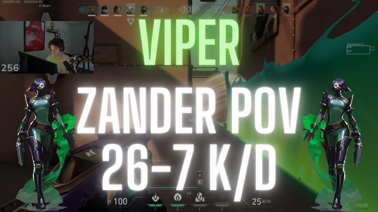M80 Zander POV Viper on Bind 26-7 K/D (VALORANT Pro POV)
