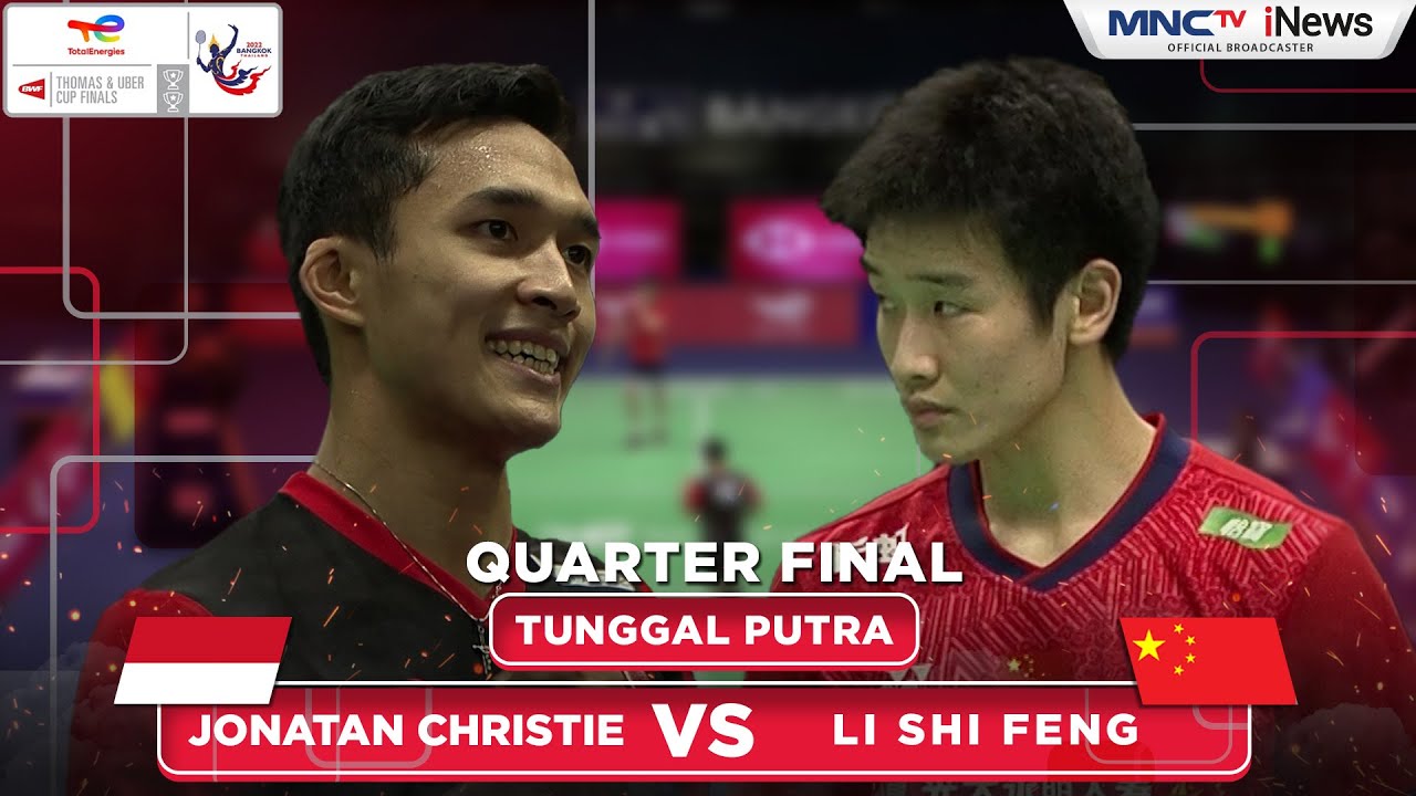INA Vs CHI - Tunggal Putra : J. CHRISTIE VS LI SHI FENG | THOMAS CUP 2022
