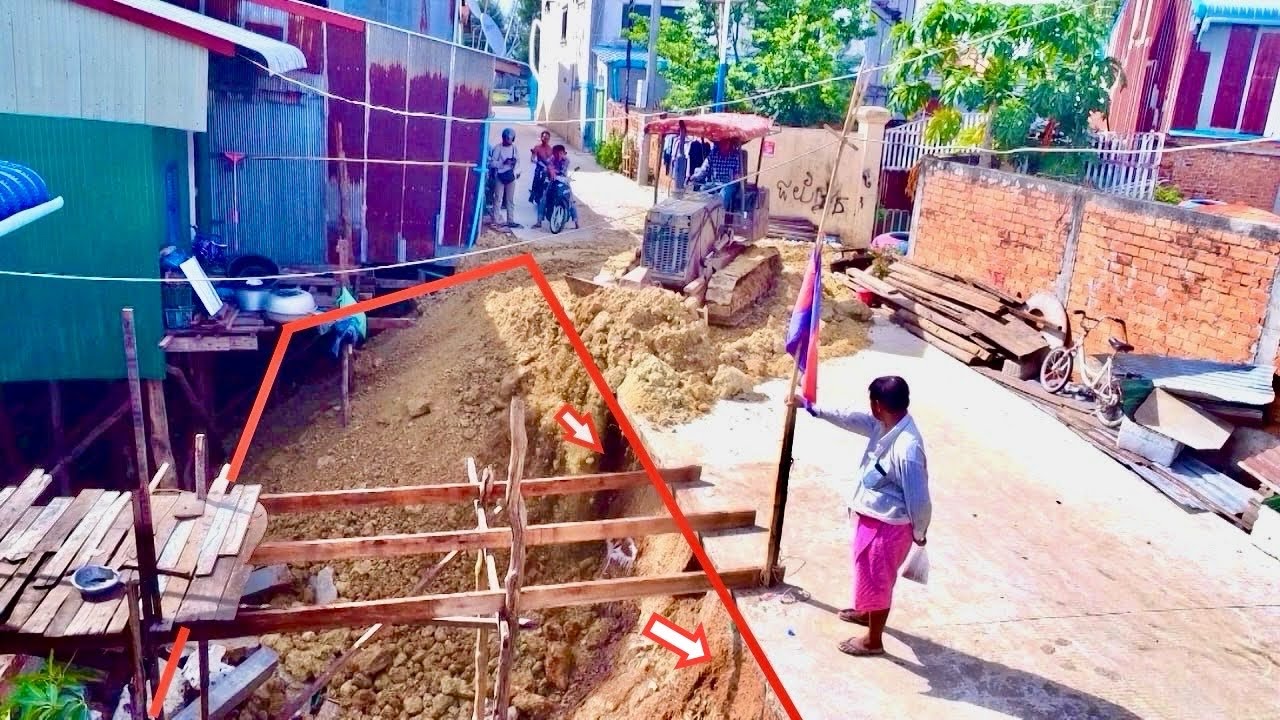 Start Filling!! Push the soil under the Foundation Road to protect the water during the rainy season