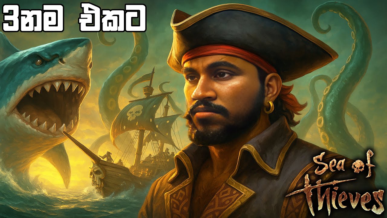 Megalodon + Kraken + Skeleton ship තුනම එකට | Sea of Thieves