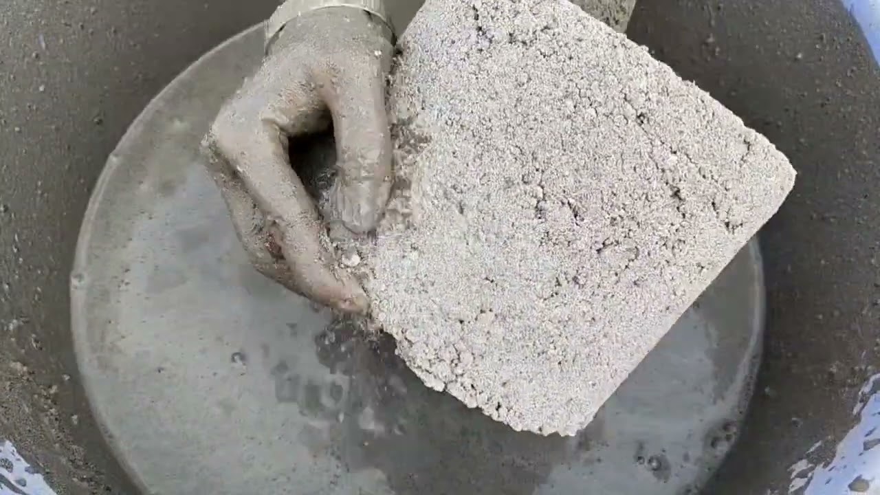 Asmr | Sand cement  huge chunks crumbing in water asasmr satisfying asmr video