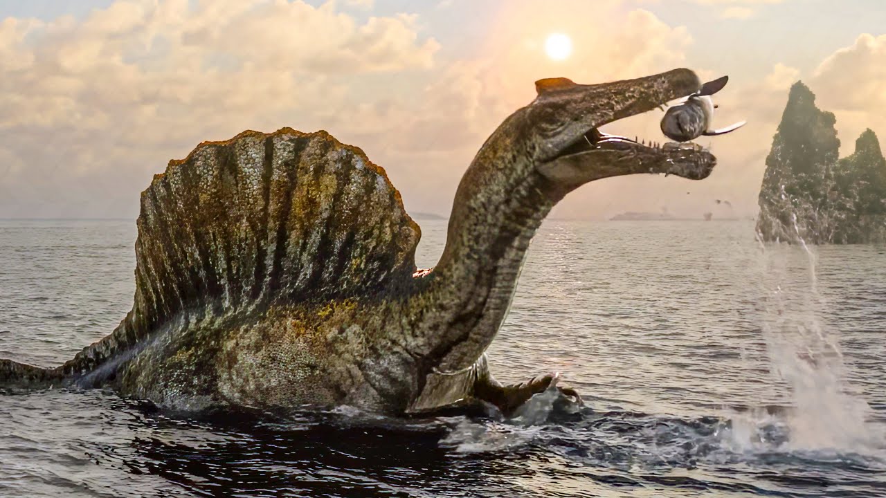 Spinosaurus Outsmarts Shark - THE DINOSAURS Clip (2026)