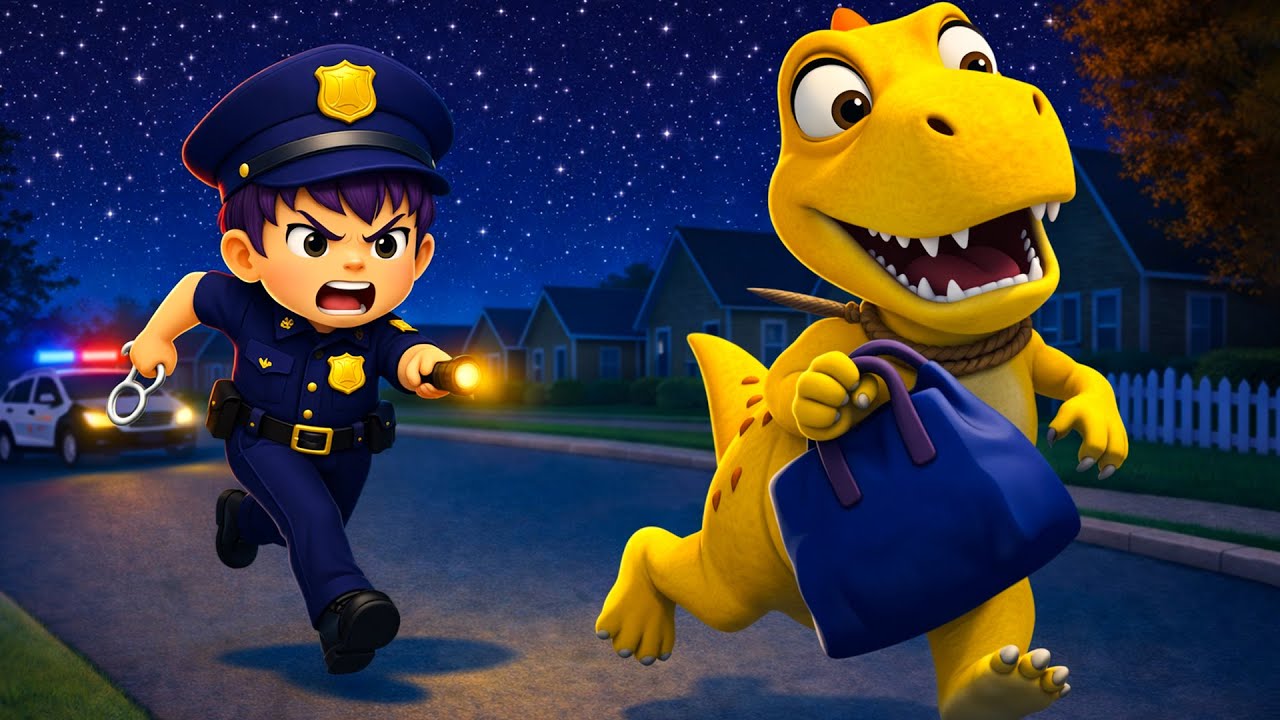 🦖👮‍♂️ Polisi & Dinosaurus Berwarna 🎨 Lagu Ceria untuk Anak | Baby Ceria