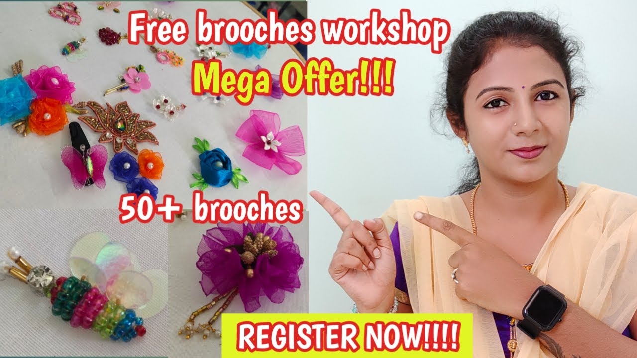Free brooch class in tamil/ Free brooches workshop in tamil