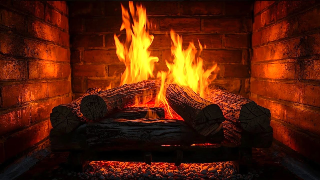 مدخنة بجودة عالية | صوت النار و فرقعة الحطب 4K Fireplace Sounds 🔥