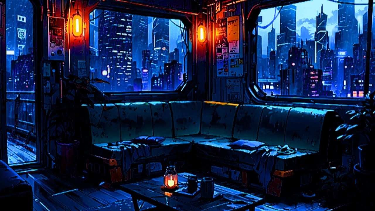 Rainy Night Lounge 🌧️ Cozy City Ambience to Unwind After Work