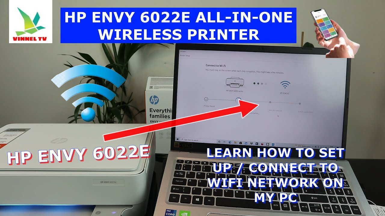 HP Envy 6022e Learn How To Set up / Connect To WIFI Network On My PC