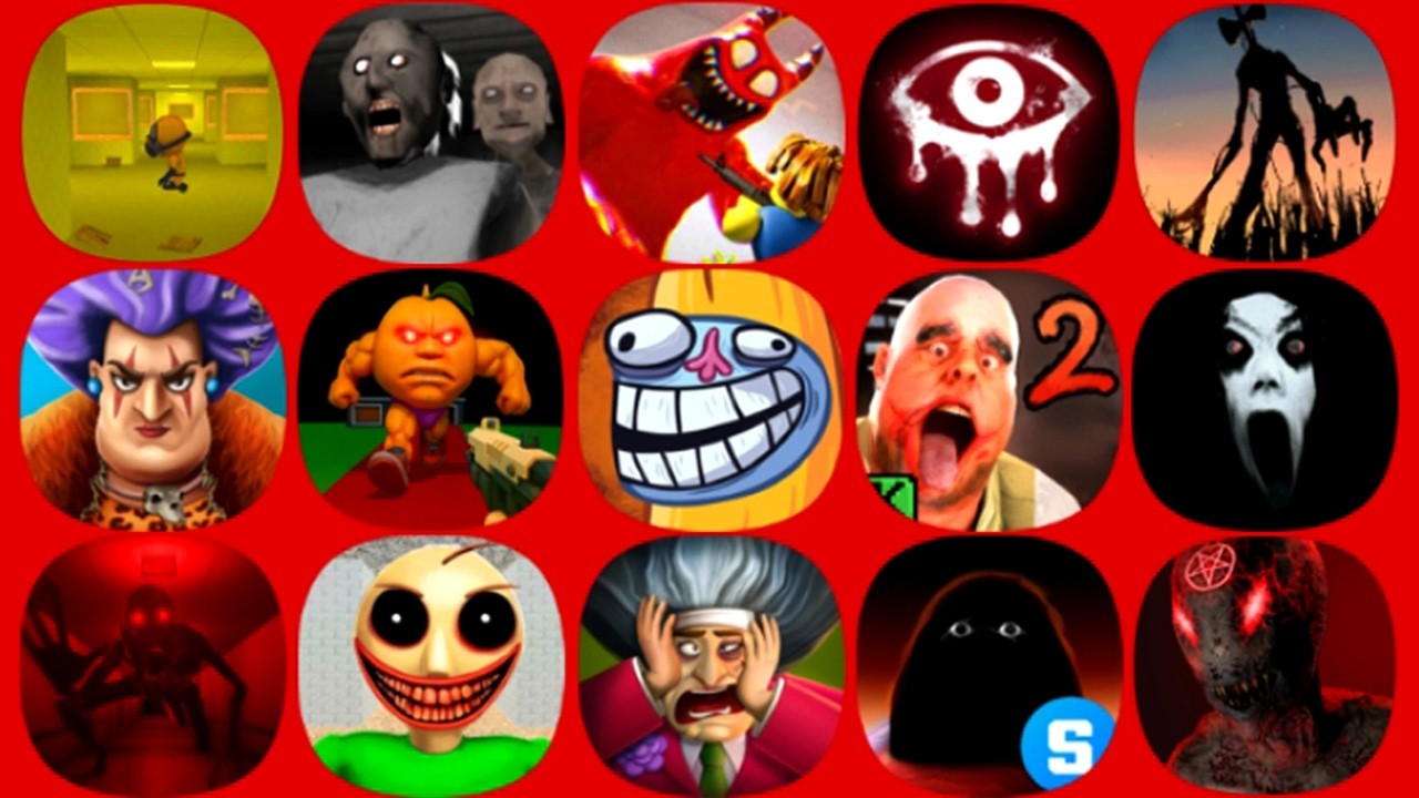 Backrooms - Shoot Them All 💥 Granny 2 ✨ Horror Face 🌟 Eyes, Siren Head Field 💥 Scary Teacher 3D 💥