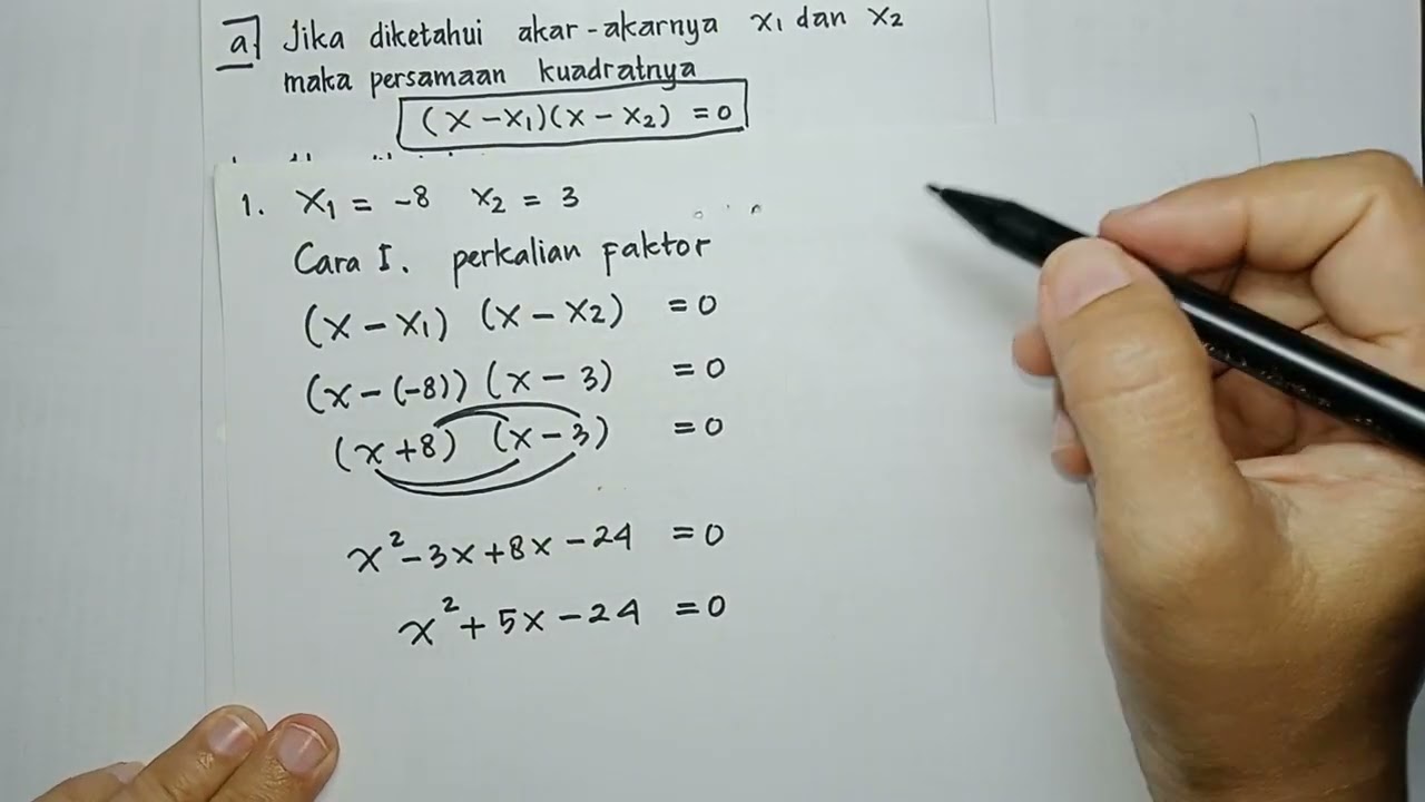 Cara mudah menyusun menentukan persamaan kuadrat #matematika #math 