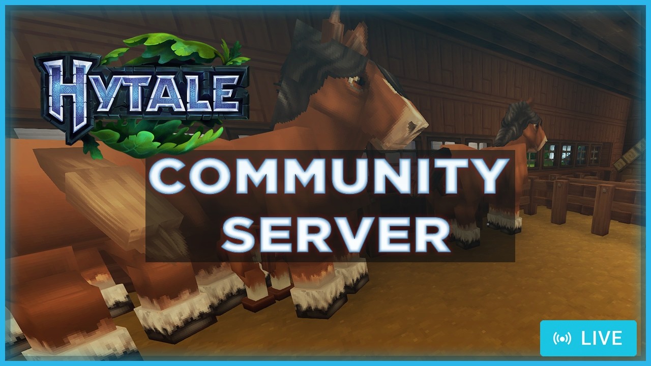 Building a Horse Stable - on a server evantek.eu Hytale