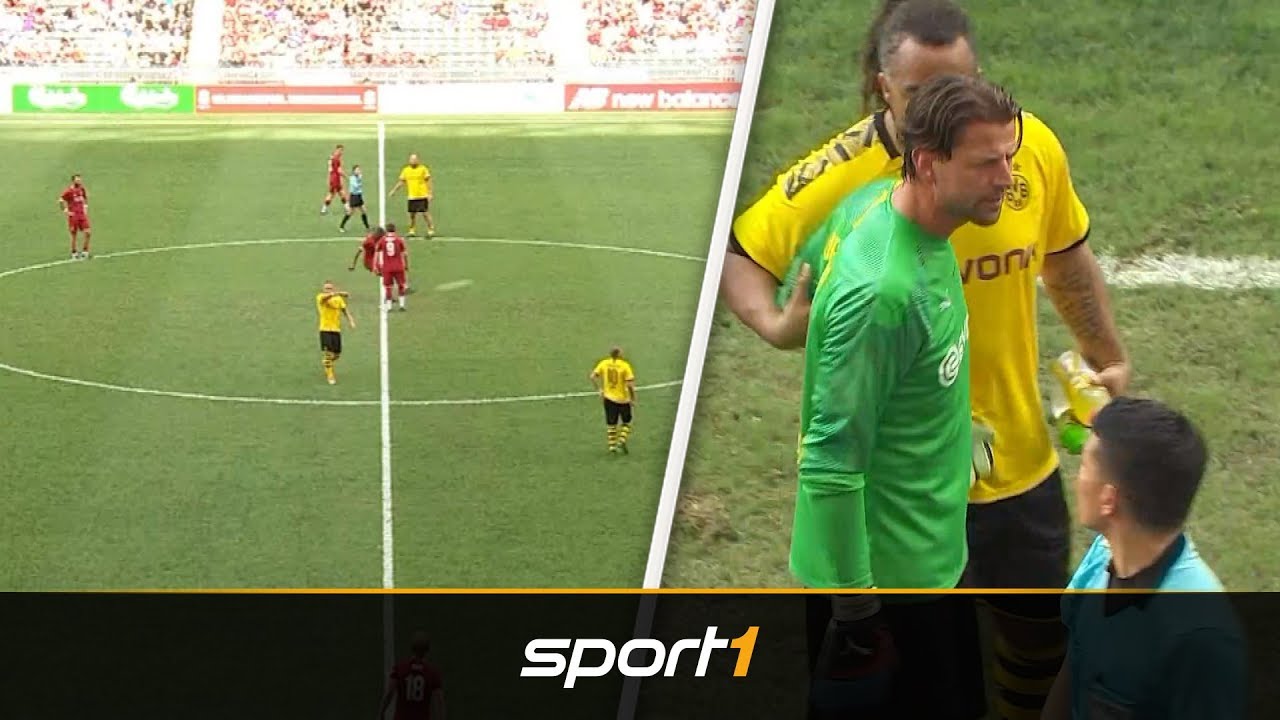 Legendenspiel: Irres Anstoß-Tor bringt Weidenfeller auf die Palme | SPORT1