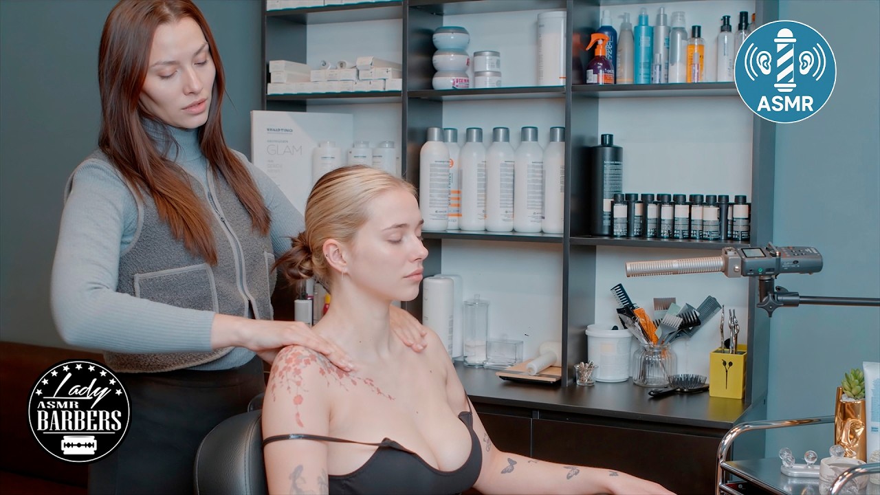АСМР массаж шеи и плеч 💆‍♀️ Адель — леди-парикмахер для Лики
