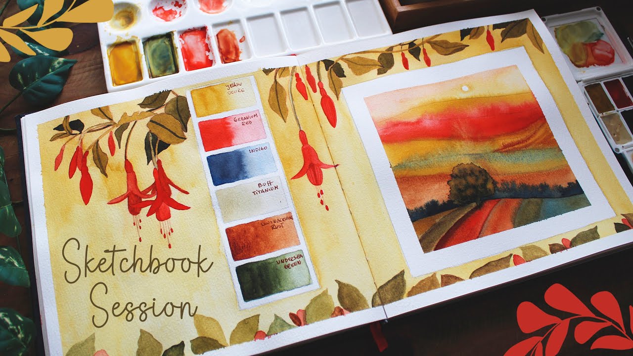 Creating a Different Spread - Floral & Landscape Painting + Unboxing