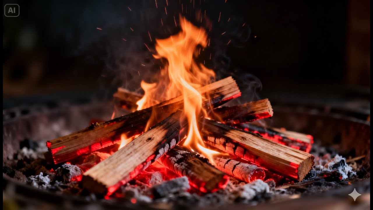 Warm Fireplace 4K Realistic Fire Sounds for Deep Sleep Relaxation Stress Relief Cozy Night