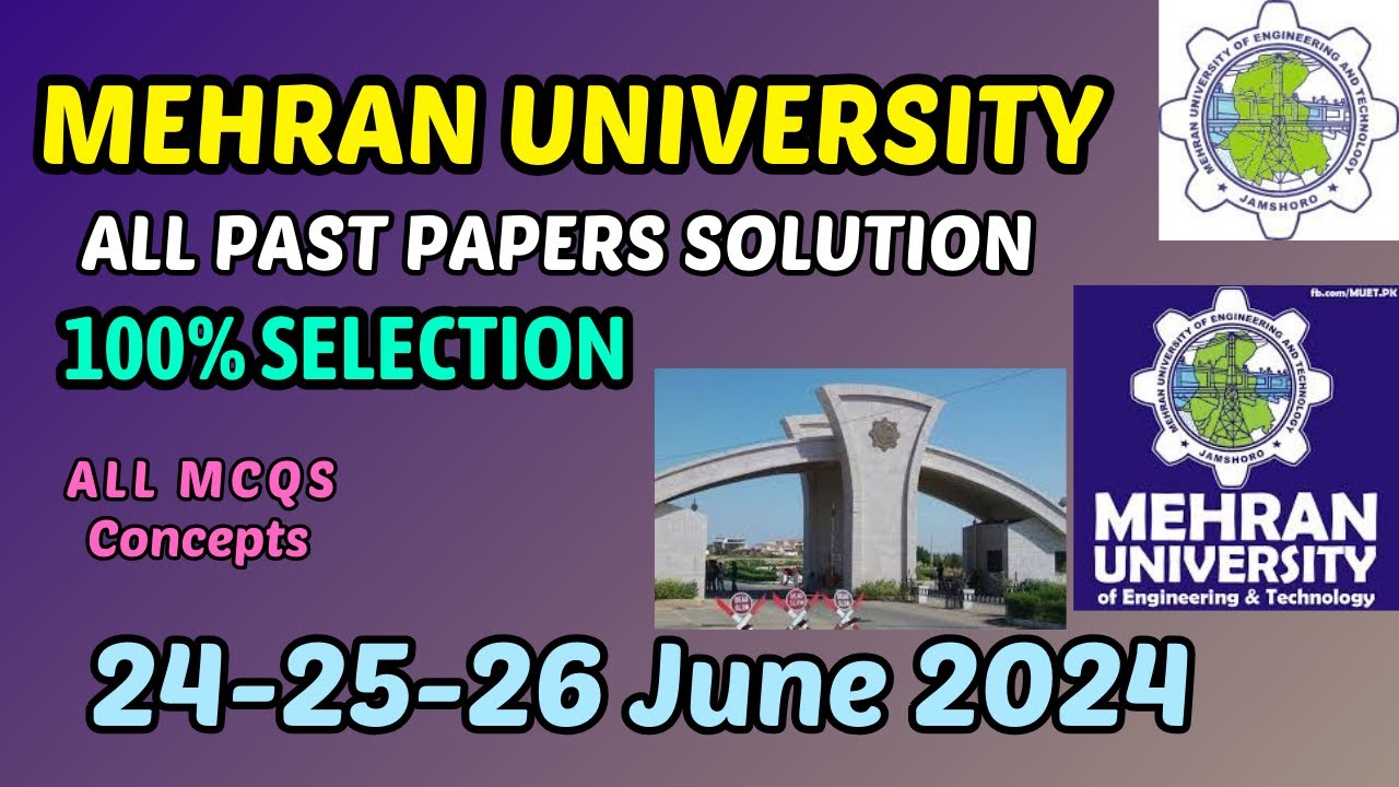 Mehran University Test 2024 || MUET Past Papers 2024 Complete Solution + Tips