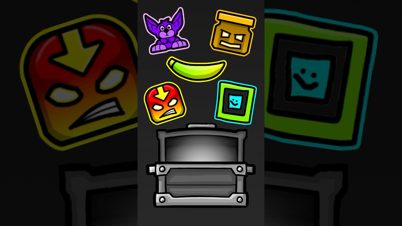 Все награды за сундуки с ключами в Geometry Dash! #geometrydash #geometrydashicons