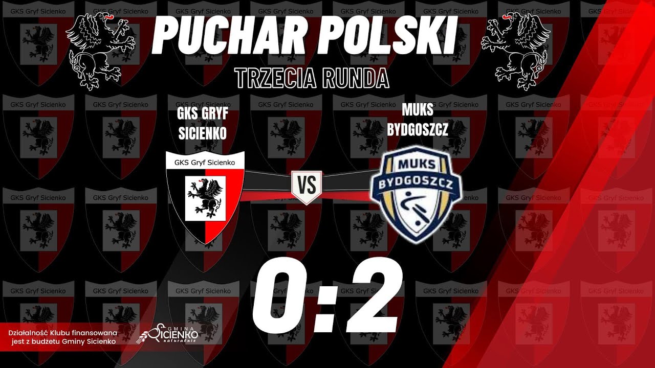 Skrót meczu Gryf Sicienko - MUKS Bydgoszcz 0:2