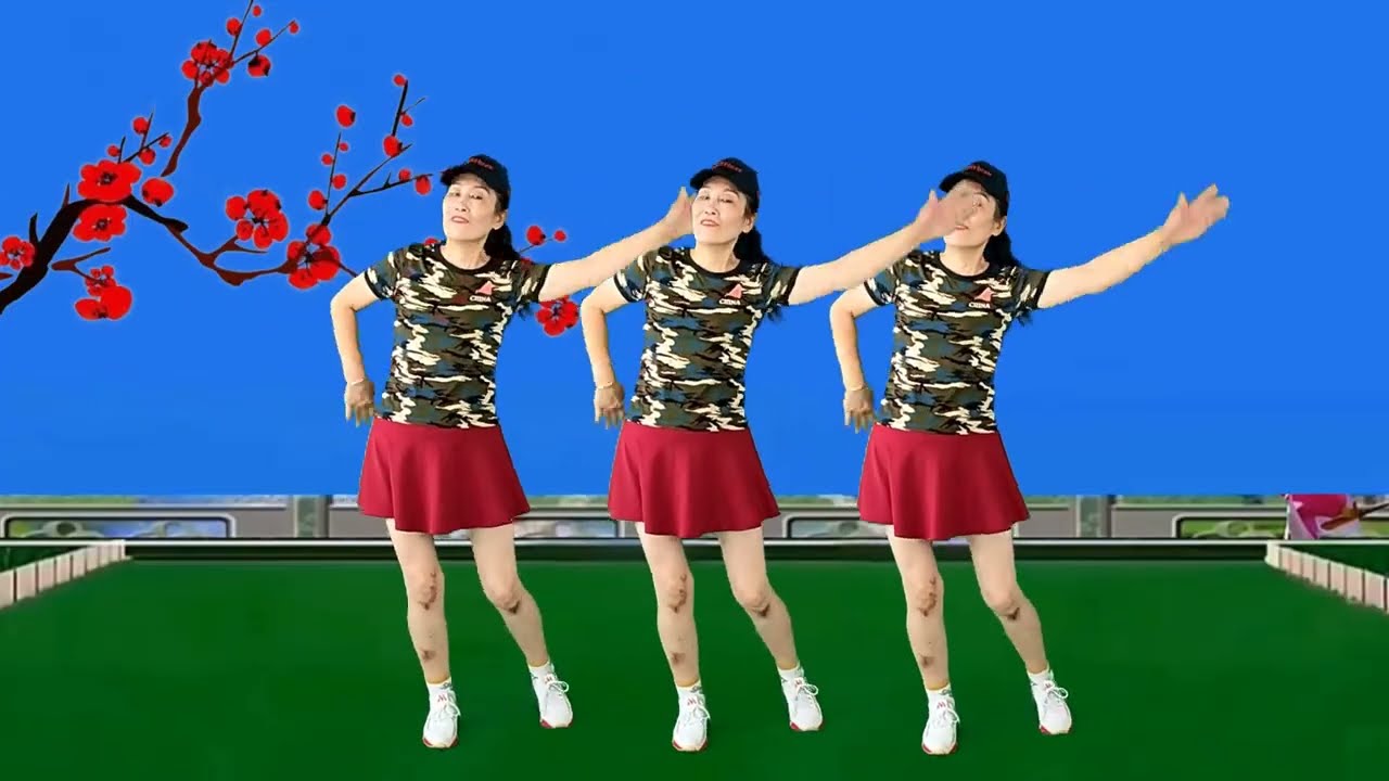 八一特献，老歌新跳《红梅花儿开》原创32步零基础，简单附分解
